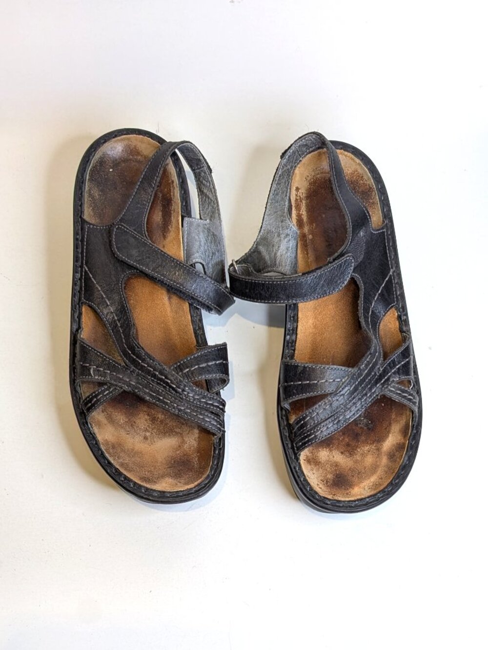 Black Leather Naot sandals size 39 (size 8 1/2)